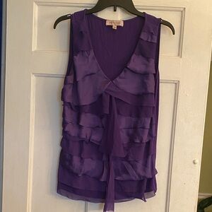 Philosophy Deep Purple Ruffle Blouse